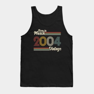 Vintage Born in March 2004 Tank Top